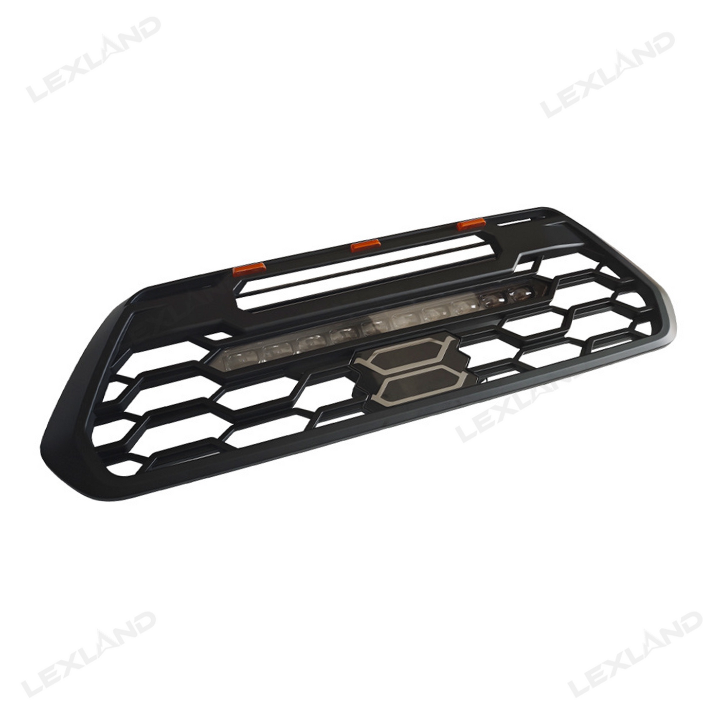Tacoma Front Grill Replacement with Light Bar & Toyota Logo Front Bumper Grille for Toyota