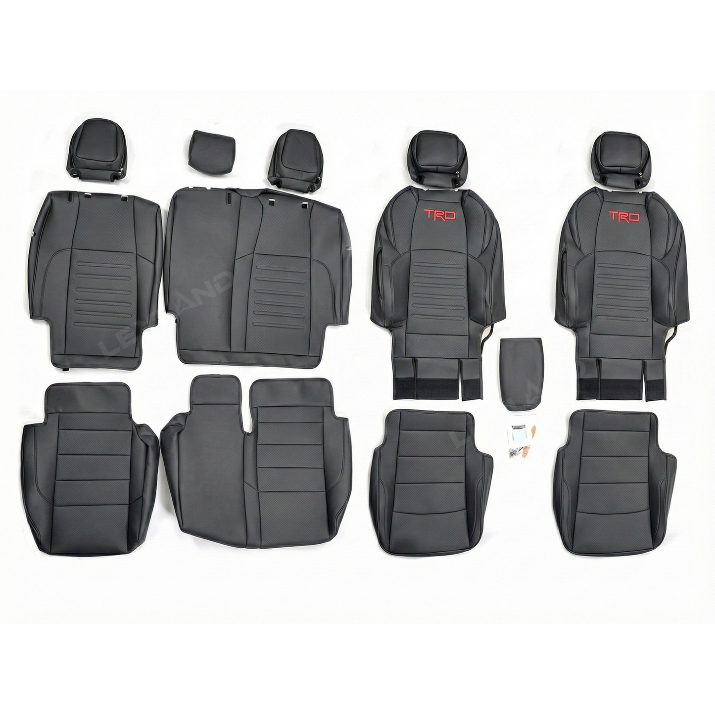 Tacoma /4Runner Seat Covers Embossed Nappa Leather Seat Protectors with TRD Logo for Toyota