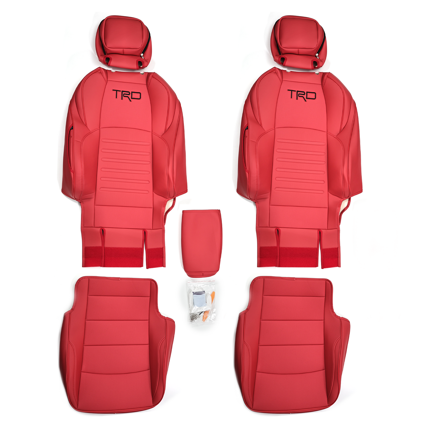 Tacoma Front Row Seat Covers Full Coverage Embossed Seat Protectors with TRD Letter Style for Toyota