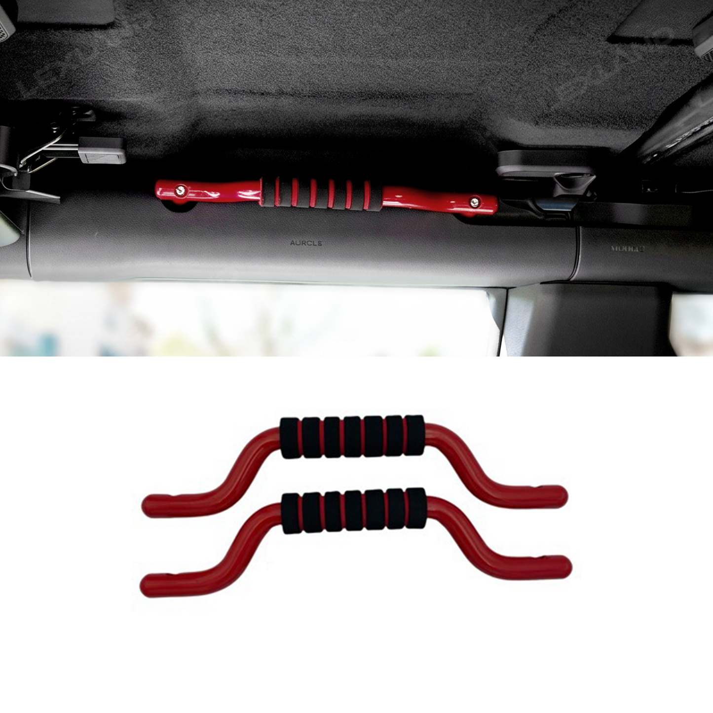 Bronco Aluminum Grab Handles Front / Rear Roll Bar Handgrip Handles 2PCS for Ford