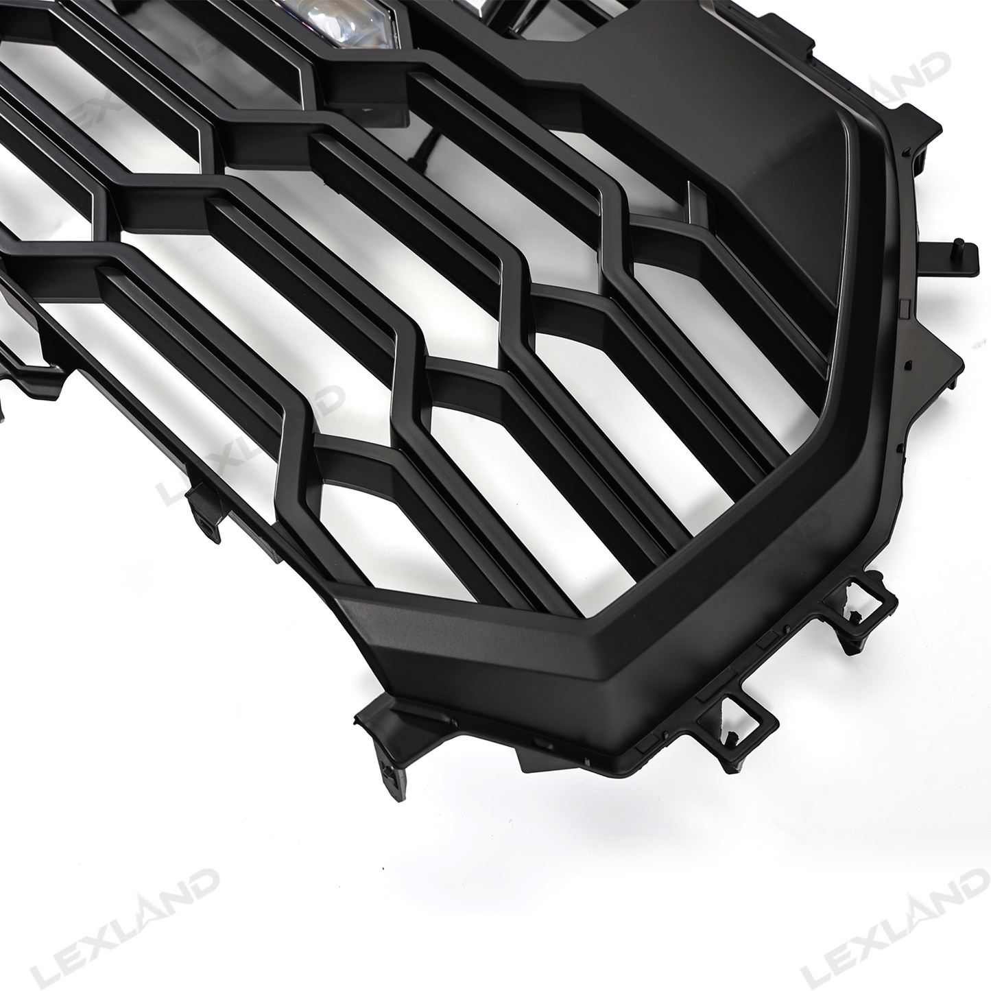Tundra Front Grille with Amber Light & LED Light Bar TRD-Style Front Bumper Grill Replacement for Toyota