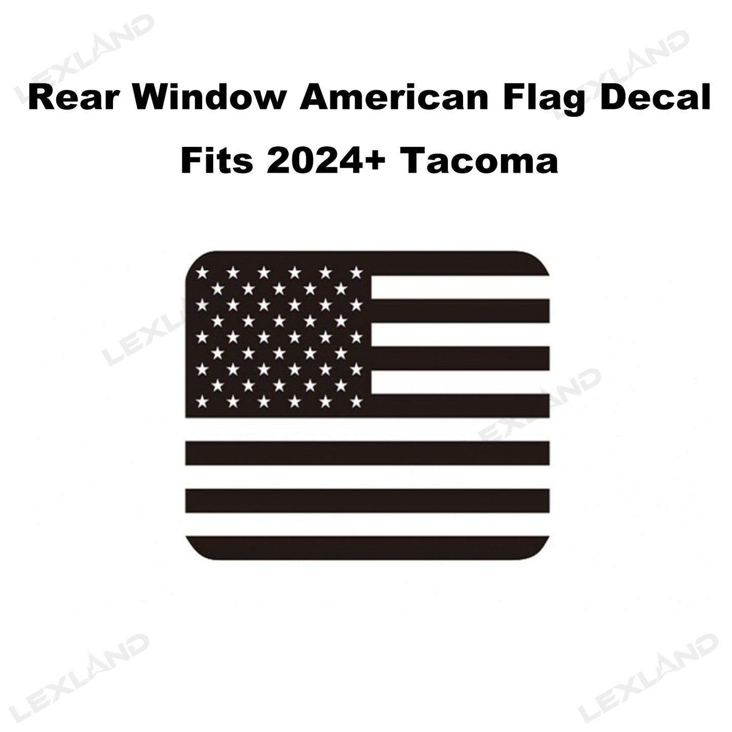 Tacoma Rear Sliding Window Vinyl Wrap American Flag Style Accent Decal for Toyota