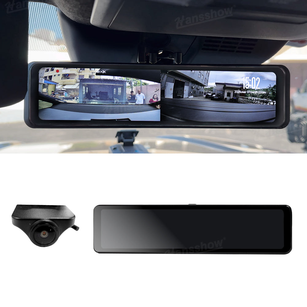 4Runner Media Rearview Mirror 12 Inch Dash Cam for Toyota – Lexland