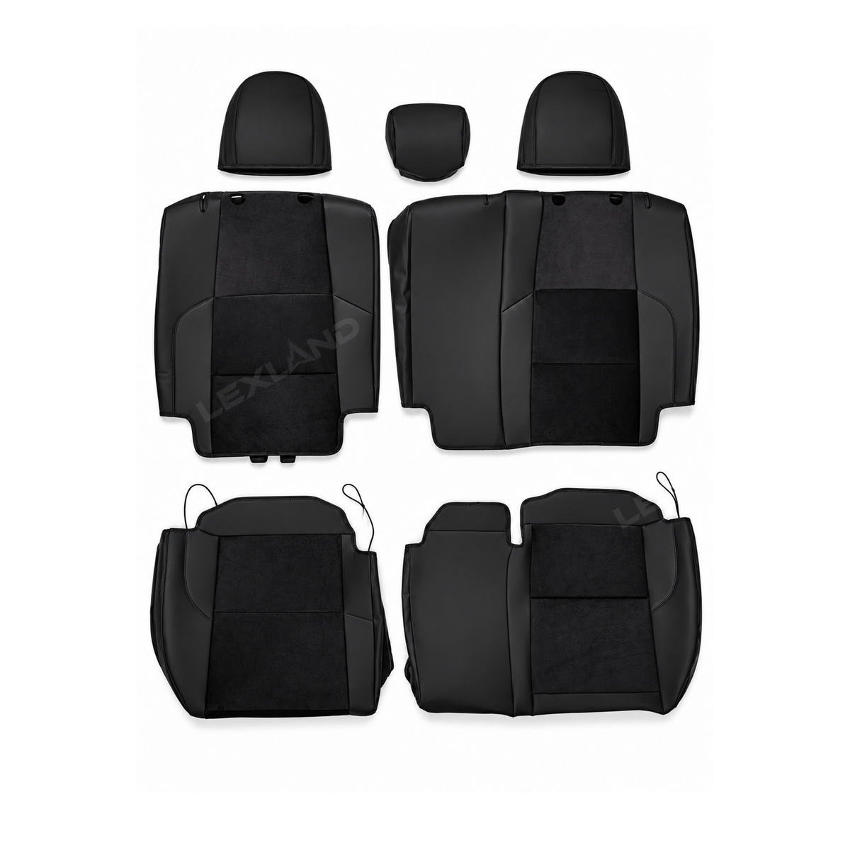 Tacoma/4Runner Seat Covers Suede & Nappa Leather Interior Seat Upholstery Upgrade for Toyota