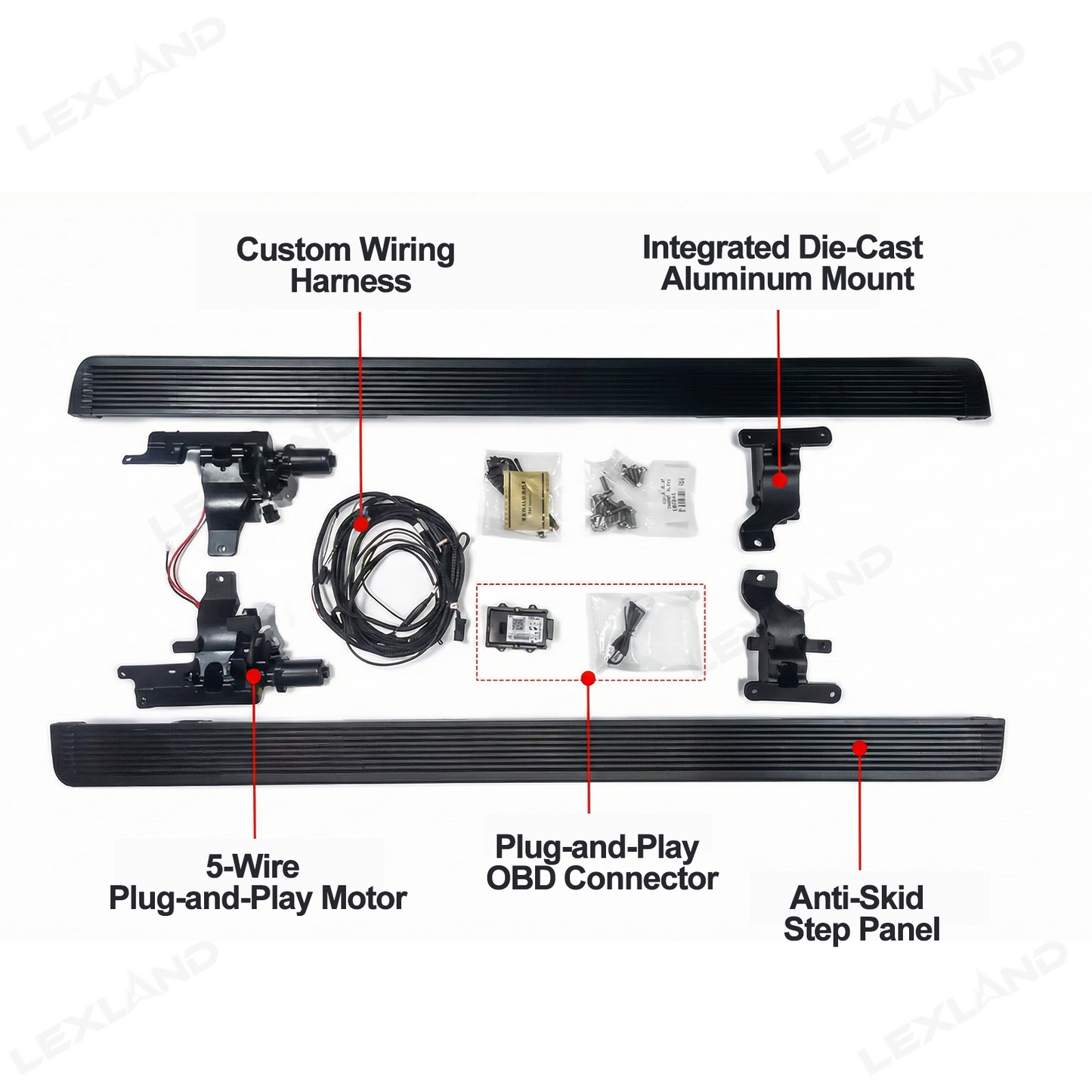 Tacoma Electric Running Boards with LED Lights Automatic Retractable Side Steps for Toyota