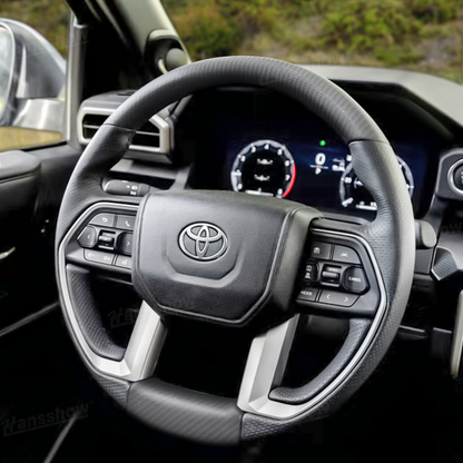 4Runner Real Carbon Fiber Steering Wheel Cover Upper Lower Overlays Trims