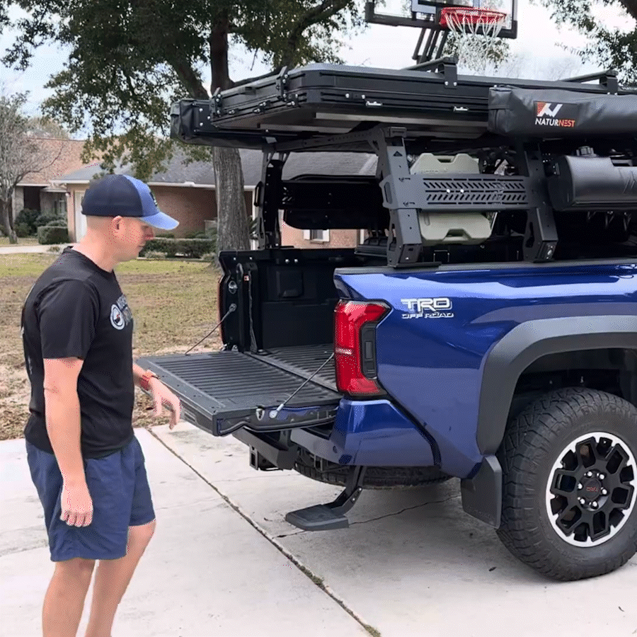 Tacoma Rear Bed Step Retractable Aluminum Truck Tailgate Step for Toyota