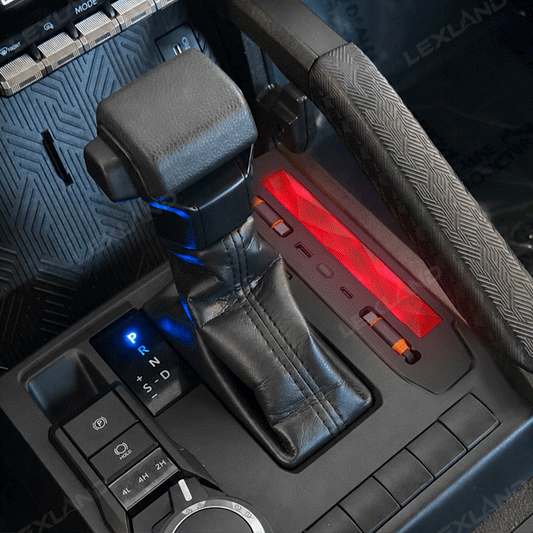 Tacoma & 4Runner Center Console Charger Hub | Multi-Port USB Docking Station with Retractable Cables & Ambient Lighting