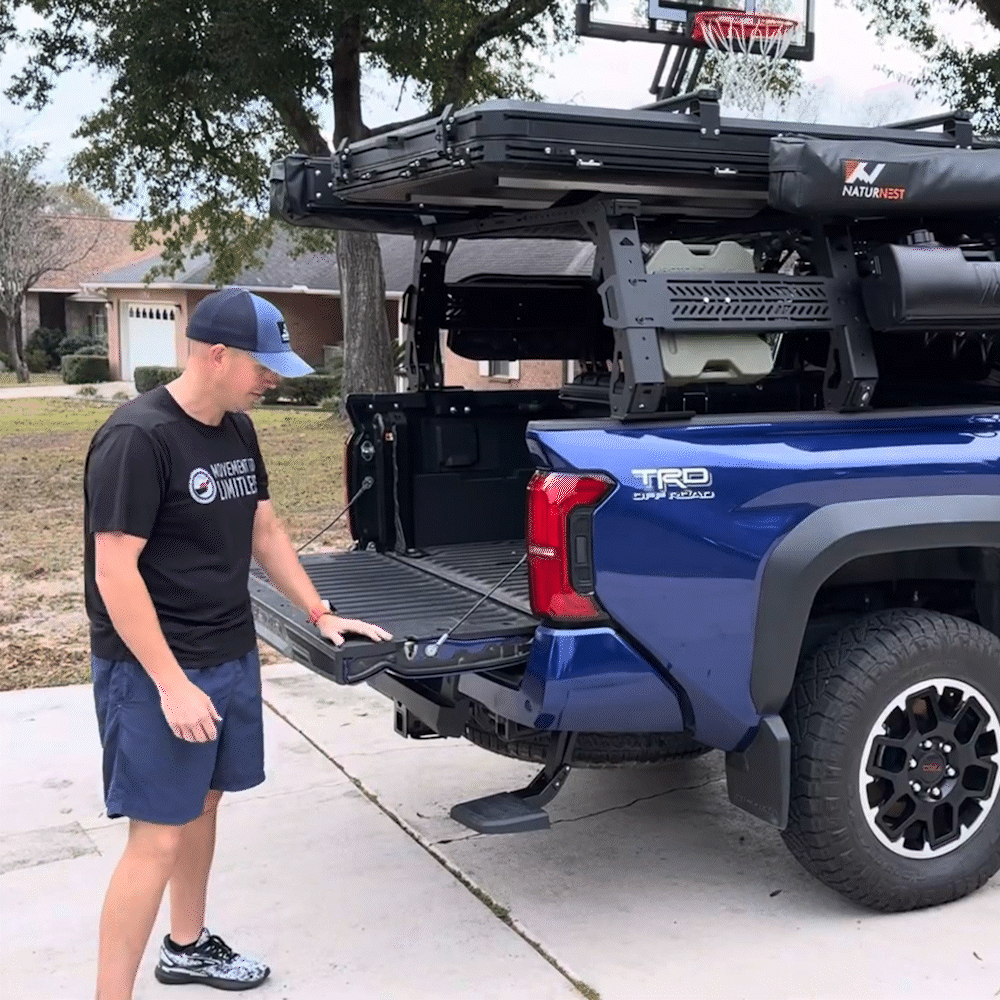 Tacoma Rear Bed Step Retractable Aluminum Truck Tailgate Step for Toyota