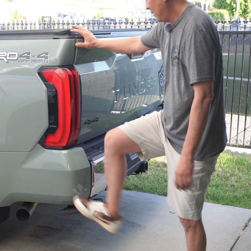 Tundra Rear Bed Step Retractable Aluminum Truck Tailgate Step Folding Bumper Step for Toyota