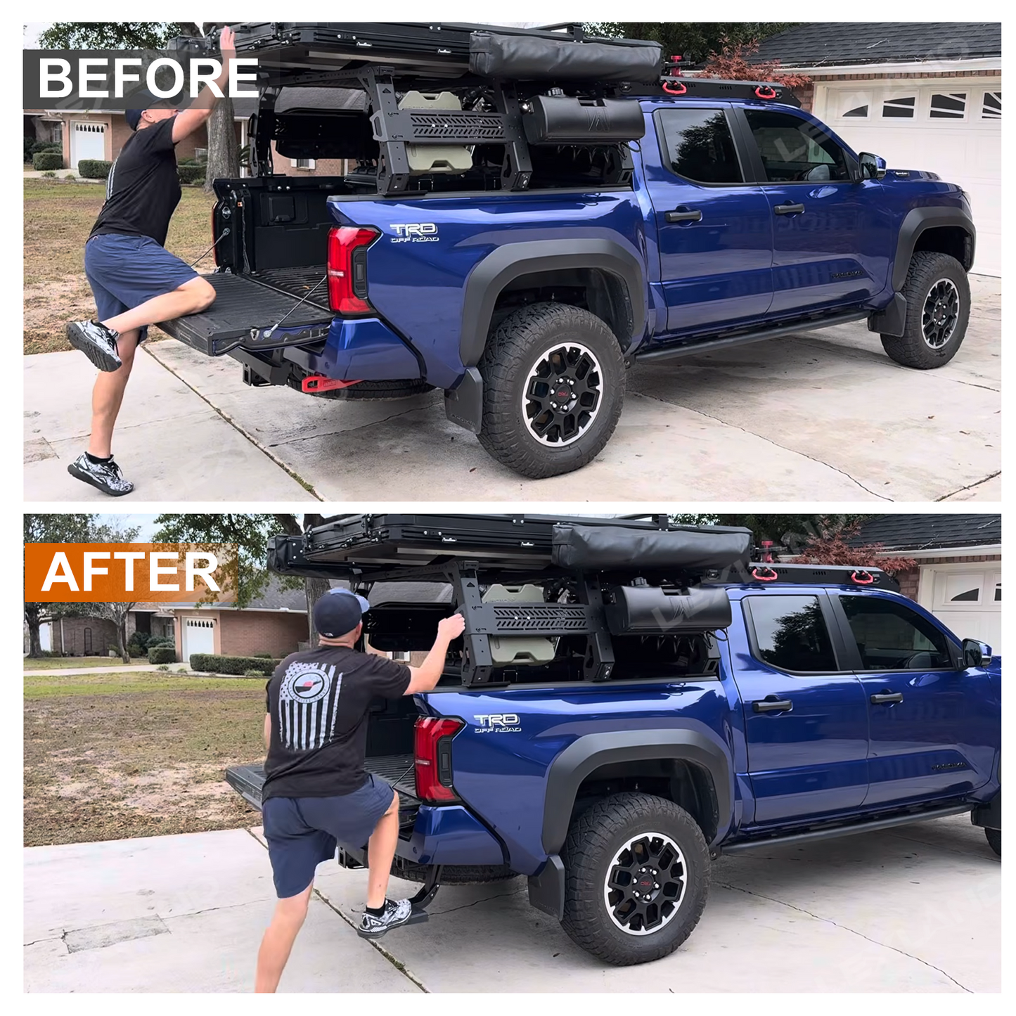 Tacoma Rear Bed Step Retractable Aluminum Truck Tailgate Step for Toyota
