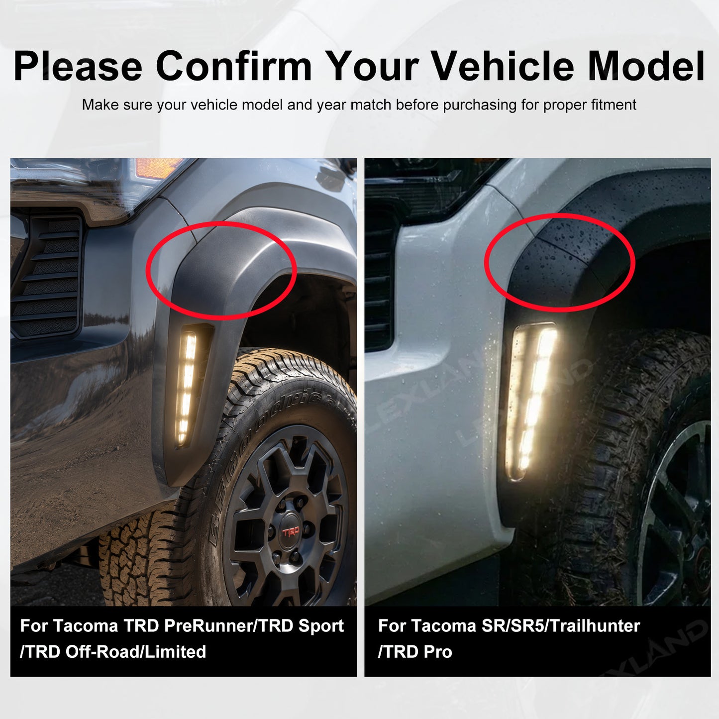 Tacoma Fender Marker Lights Dual-Color LED Lights for Toyota