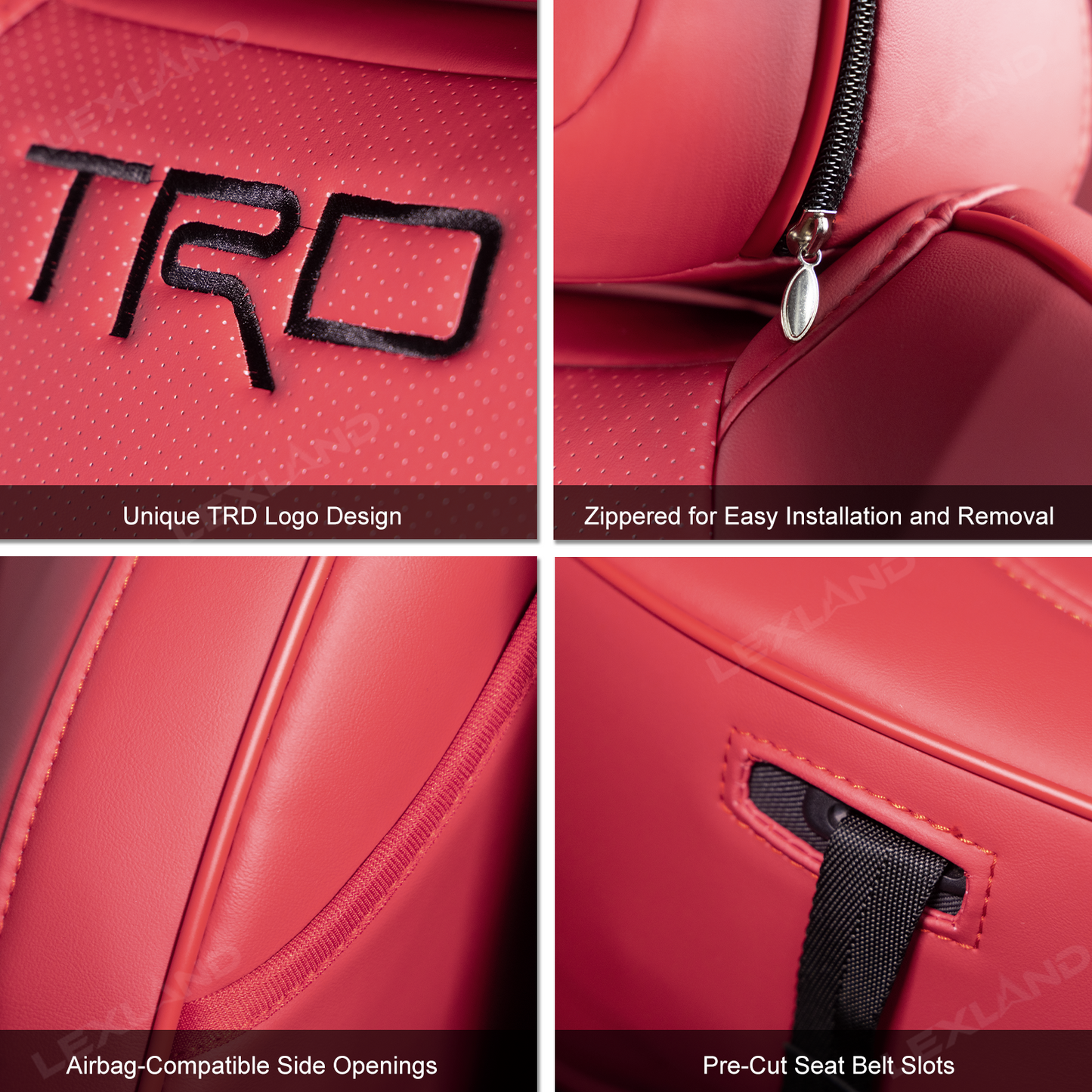 Tacoma /4Runner Seat Covers Full Coverage Embossed Seat Protector with TRD Style