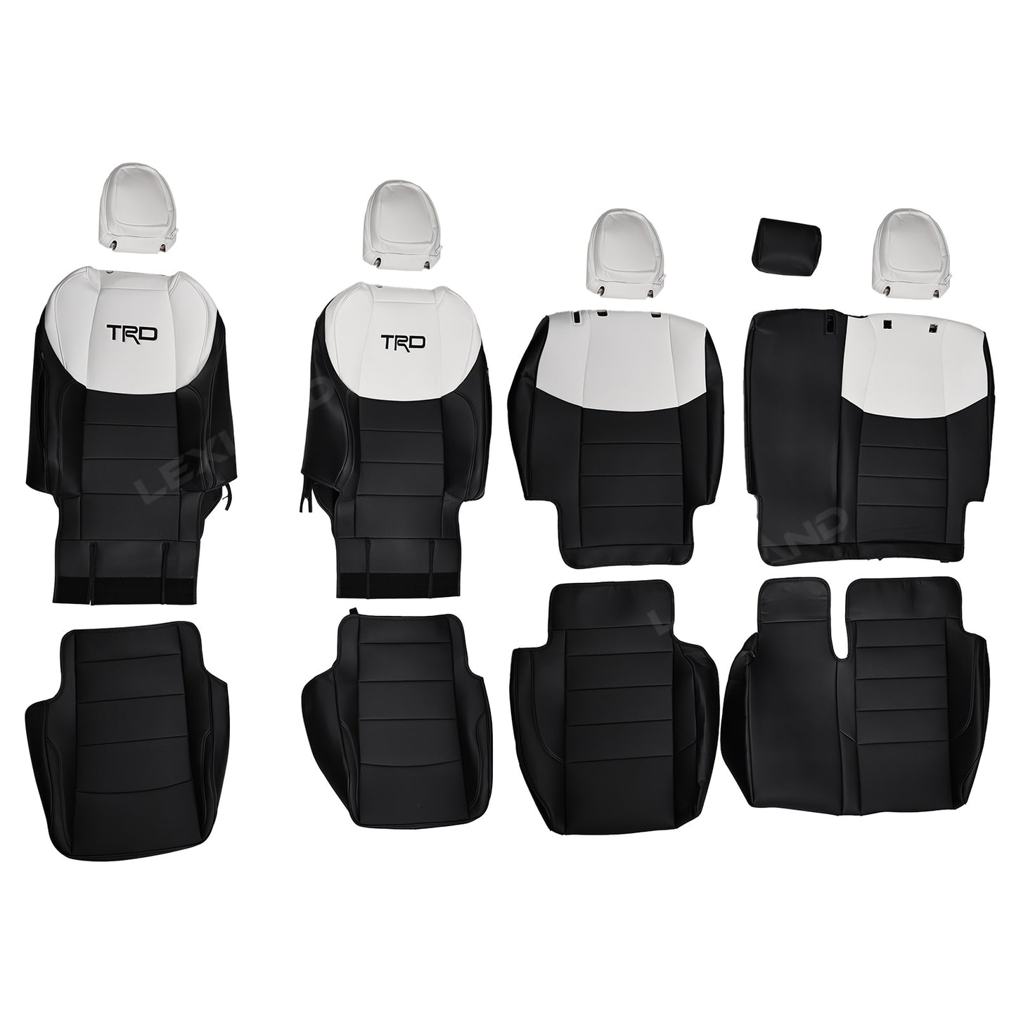Tundra TRD Style Seat Covers Front and Rear Interior Seat Protectors for Toyota