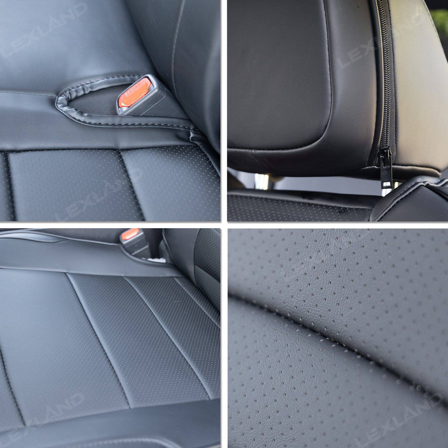Tacoma /4Runner Seat Covers Embossed Nappa Leather Seat Protectors with TRD Style for Toyota
