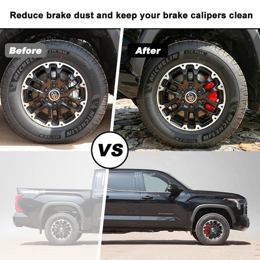 Tundra Brake Caliper Covers Front and Rear Bolt-On Caliper Protectors for Toyota