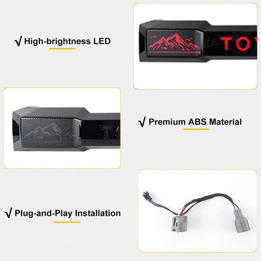 4Runner LED Trunk Tail Light Full Width Tailgate Ambient Lighting with Snow Mountain Off-Road Style