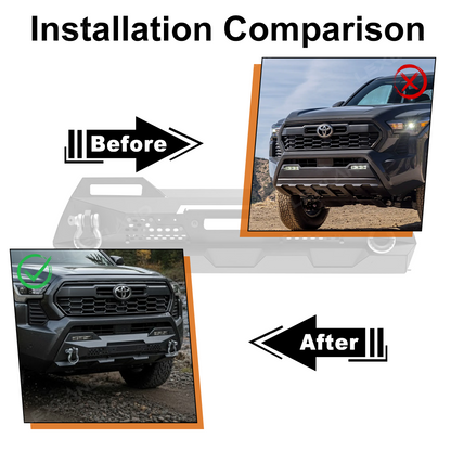 Tacoma Front Bumper Off-Road Grill Guard Bull Bar with D-Ring Shackle