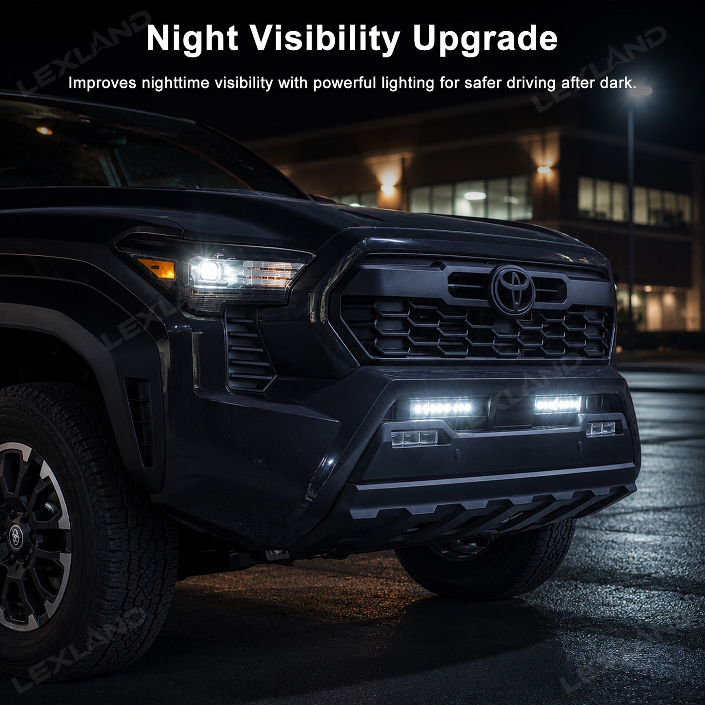 Tacoma Lower Grille Light Bar Kit Front Bumper LED Lamps 2PCS for Toyota