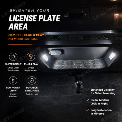 Tacoma LED License Plate Light White License Plate Lamp for Toyota