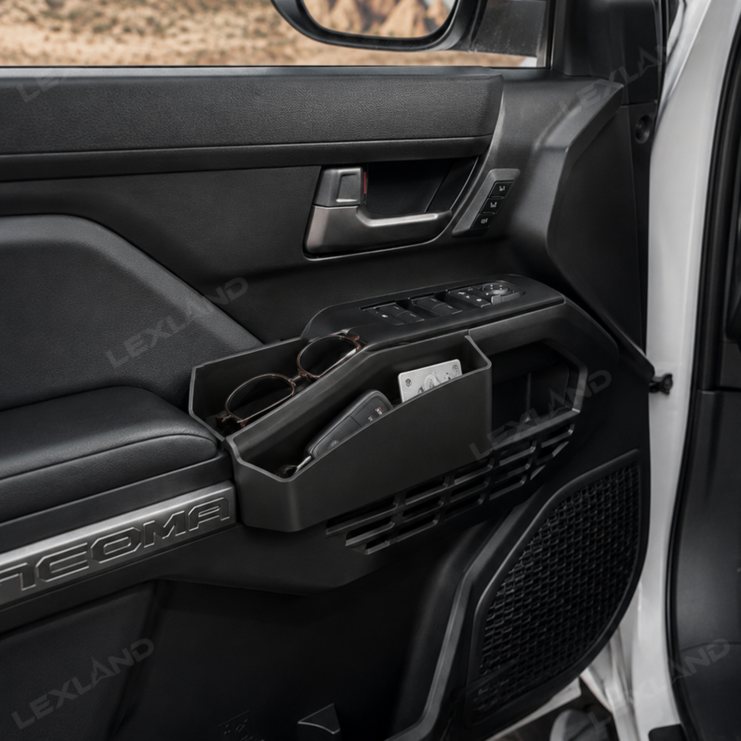 Tacoma/4Runner Front Door Side Organizer Silicone Interior Slot Pockets Tray Storage Box for Toyota