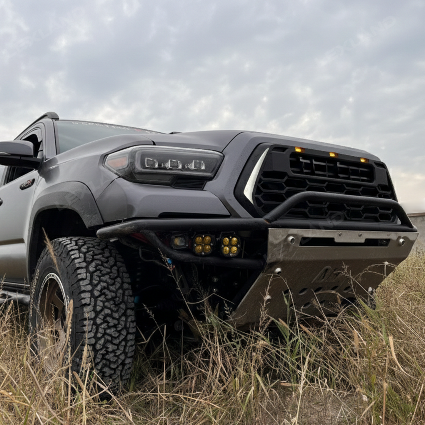 Tacoma Front Bumper Grille With DRL & Turn Signals TRD PRO Style Front Grill Replacement