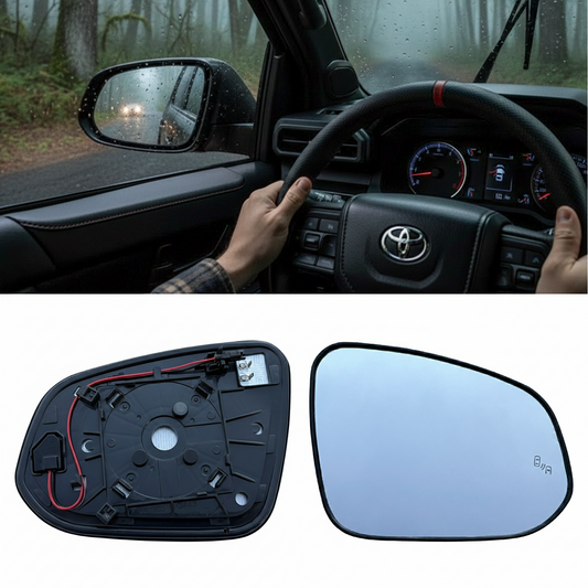 Tacoma Rearview Mirror Glass with Blind Spot Detection Heated Door Side Mirror Lens for Toyota