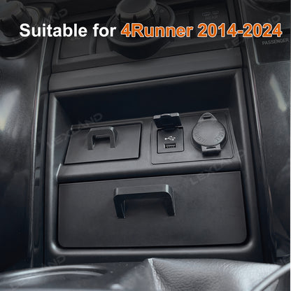 4Runner Storage Drawer Organizer Center Console Cubby Upper & Lower Storage Box 2PCS for Toyota