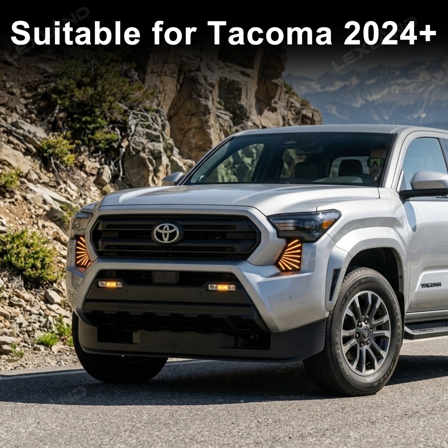Tacoma LED DRL Sequential Daytime Running Light Kit Dual-Color Dynamic Fog Lamps for Toyota