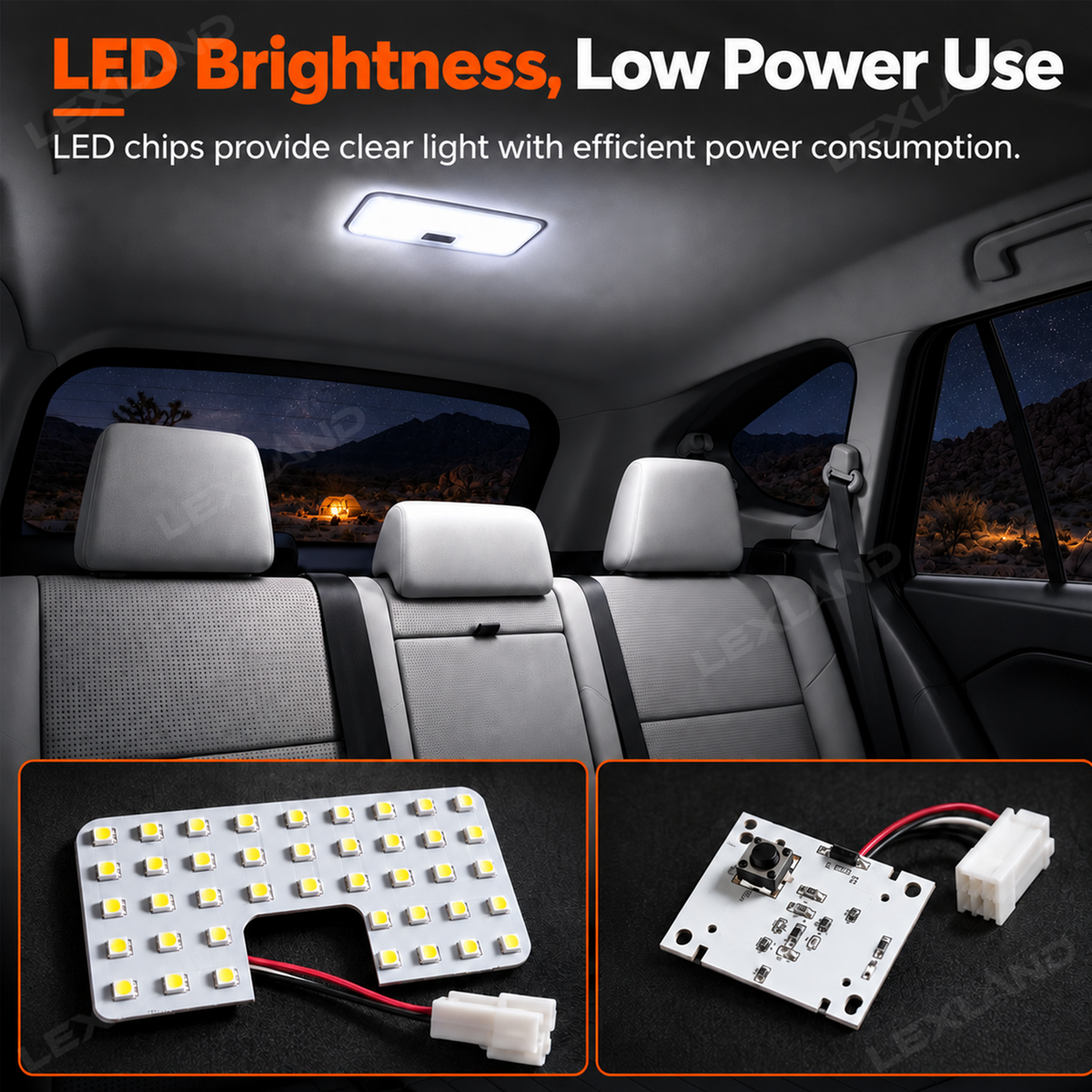 RAV4 LED Rear Dome Light Multi-color Overhead Interior Light of Toyota