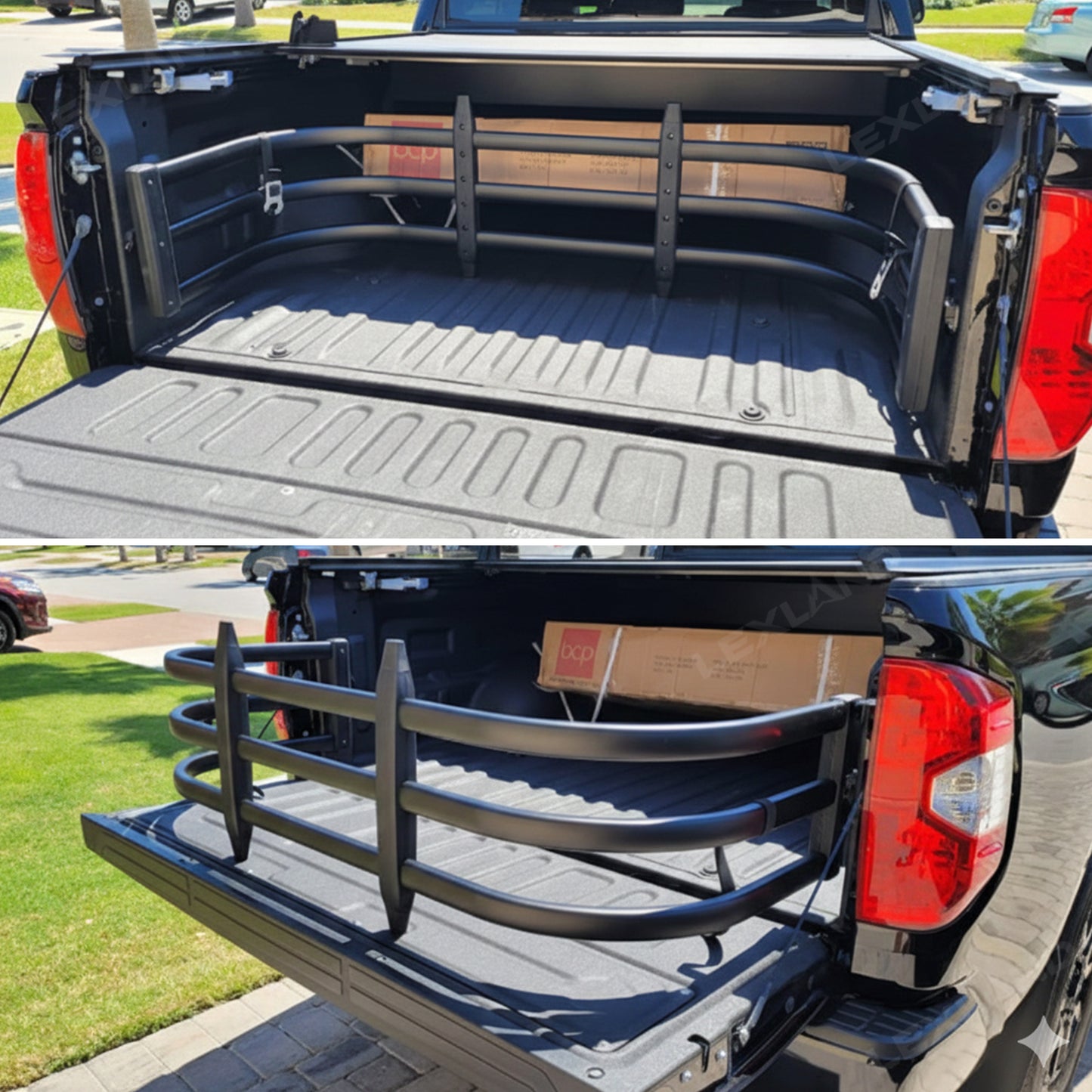Tacoma Trunk Bed Extender Aluminum Alloy Tailgate Extender Cargo Extender Support for Toyota