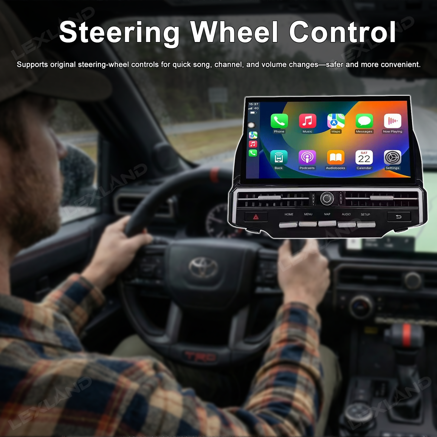 4Runner Head Unit Stereo with Carplay 14" Center Console Navigation Screen Entertainment Touchscreen