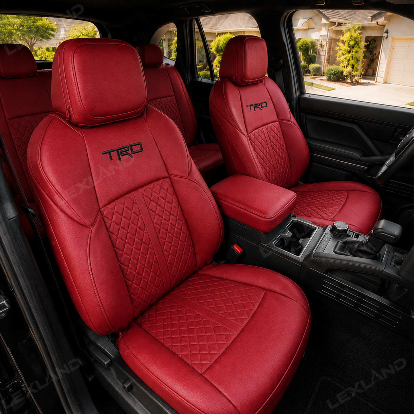 Tacoma/4Runner Seat Covers Diamond Pattern Seat Protectors TRD-Style Interior Protection for Toyota