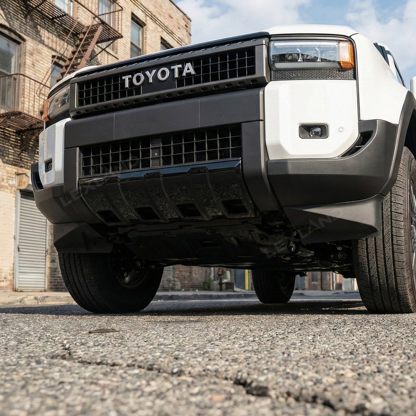 Land Cruiser Front Bumper Guard Plate ABS Lower Valance Panel Trim for Toyota