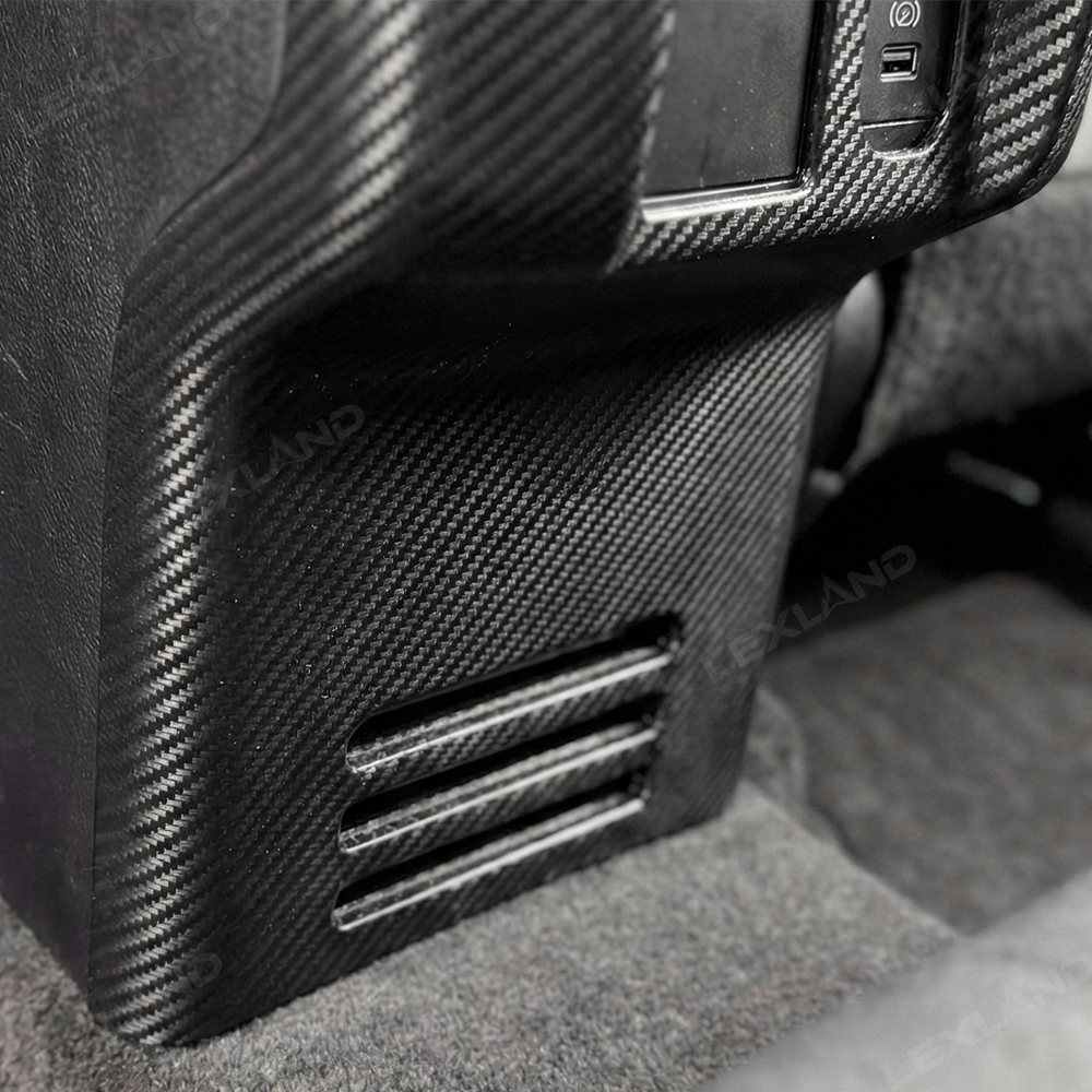 Tacoma Rear Air Vent Outlet Panel ABS Carbon Fiber Style Anti Kick Protection Cover for Toyota