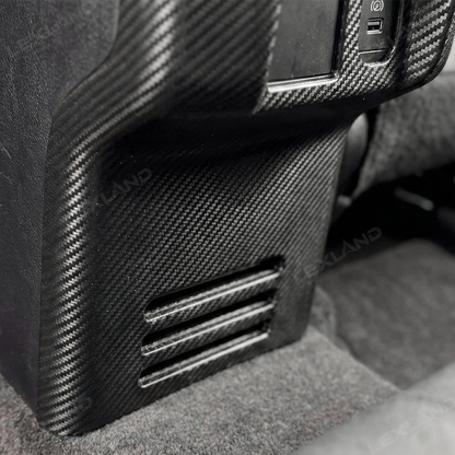 Tacoma Rear Air Vent Outlet Panel ABS Carbon Fiber Style Anti Kick Protection Cover for Toyota