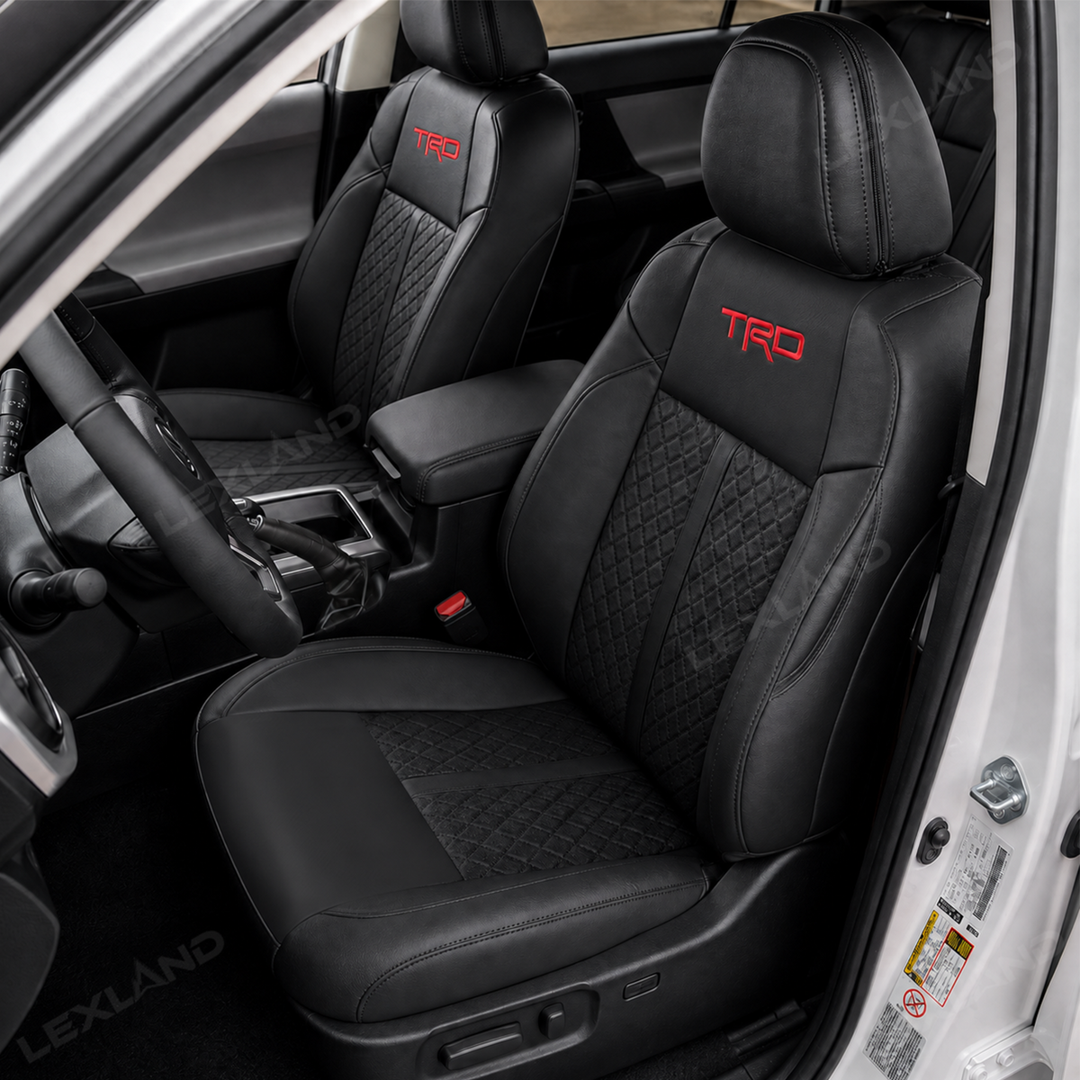 Tacoma/4Runner Diamond Design Seat Covers Premium Nappa Leather Interior Seat Protectors for Toyota
