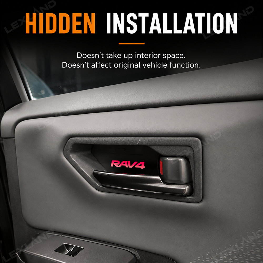 RAV4 Door Handle Bowl Lights Multi-color Interior Ambient Lighting Upgrade Kit 4PCS for Toyota