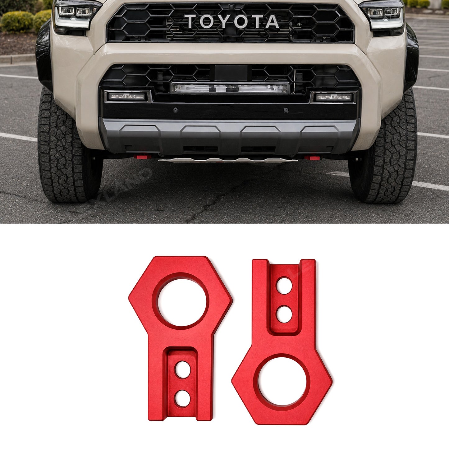 Tacoma /4Runner Front Tow Hooks Off-Road Aluminum Recovery Hooks Bolt-On Tow Points