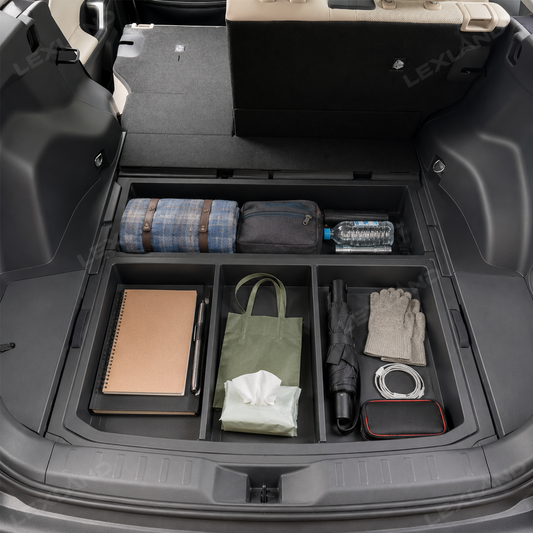 RAV4 Trunk Hidden Storage Box Rear Hatch Cargo Organizer Multi-Compartment Tray for Toyota