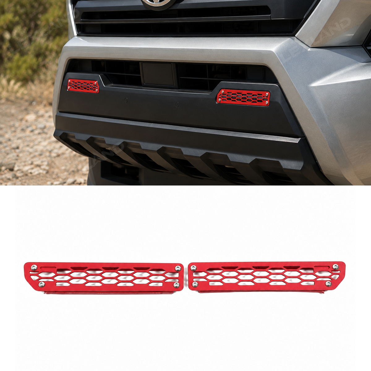 Tacoma Front Fog Light Grille Covers Exterior Protection Covers 2PCS for Toyota