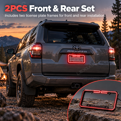 Tacoma/4Runenr/Tundra LED License Plate Frame Protector Front & Rear Cover Holder 2PCS for Toyota