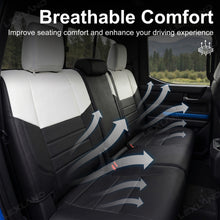 Tacoma /4Runner Seat Covers Black & White Two-tone Seat Protector with TRD Letter Style for Toyota