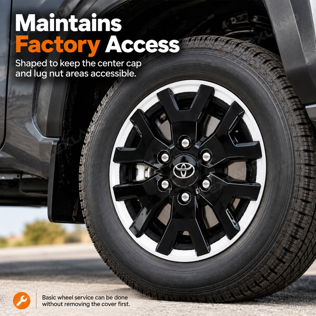 Tacoma SR5 17'' Wheel Covers Snap-On Wheel Skins OEM-Style Hubcaps 4PCS for Toyota