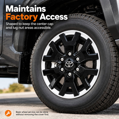 Tacoma SR5 17'' Wheel Covers Snap-On Wheel Skins OEM-Style Hubcaps 4PCS for Toyota