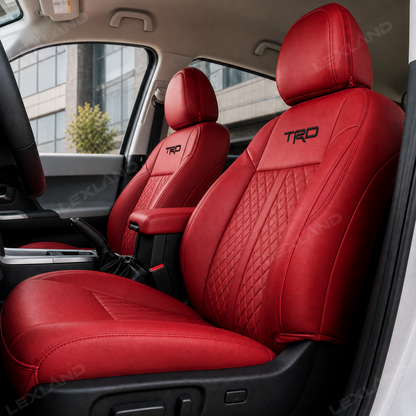 Tacoma/4Runner Diamond Design Seat Covers Premium Nappa Leather Interior Seat Protectors for Toyota