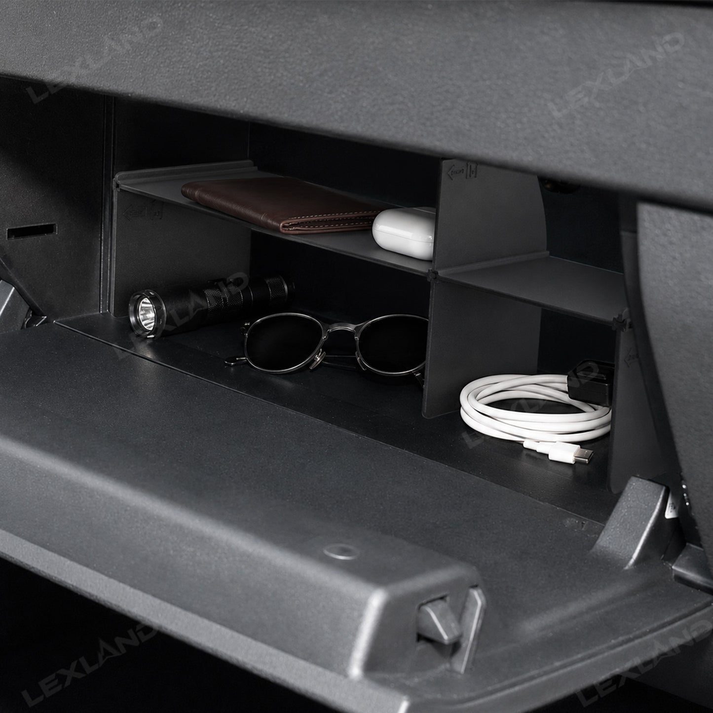 Tundra Glove Box Organizer Insert ABS Storage Divider Interior Accessories for Toyota
