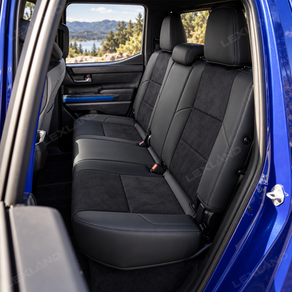 Tacoma/4Runner Seat Covers Suede & Nappa Leather Interior Seat Upholstery Upgrade for Toyota