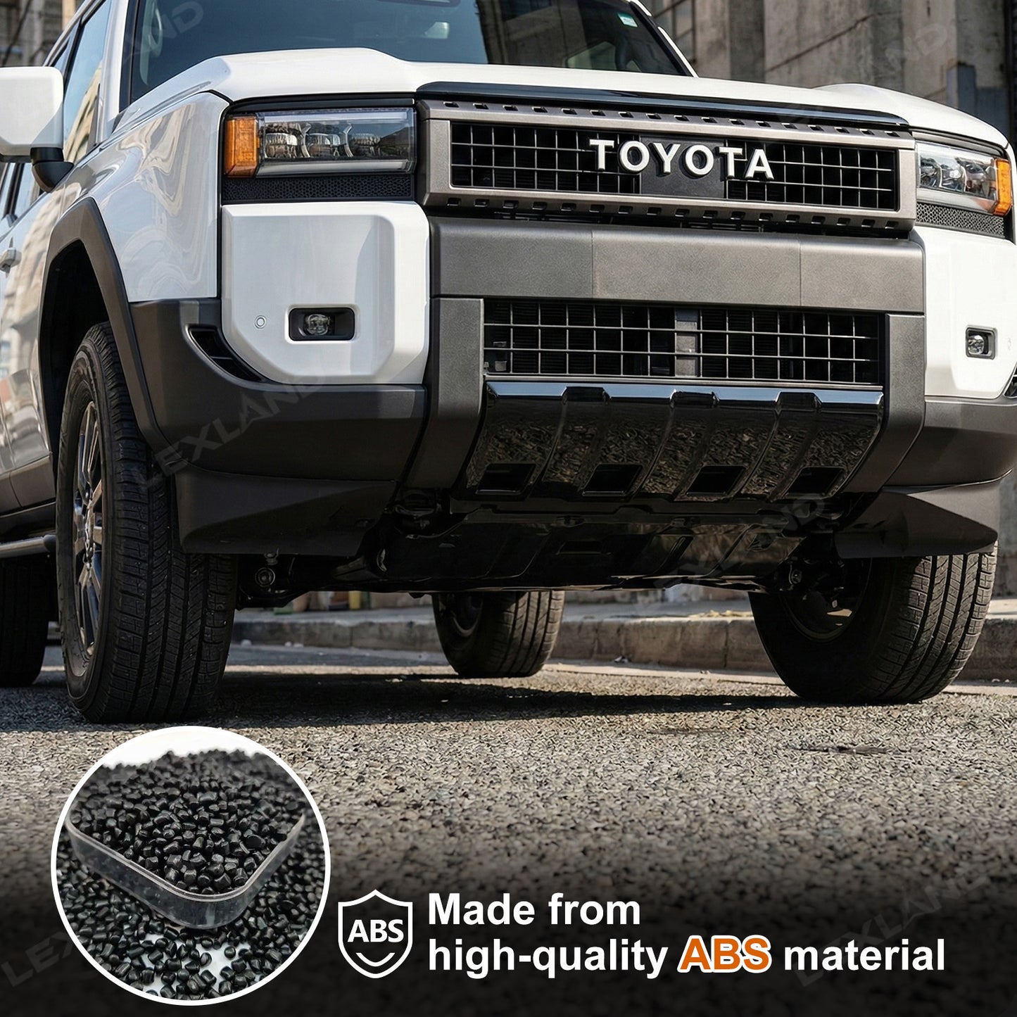 Land Cruiser Front Bumper Guard Plate ABS Lower Valance Panel Trim for Toyota