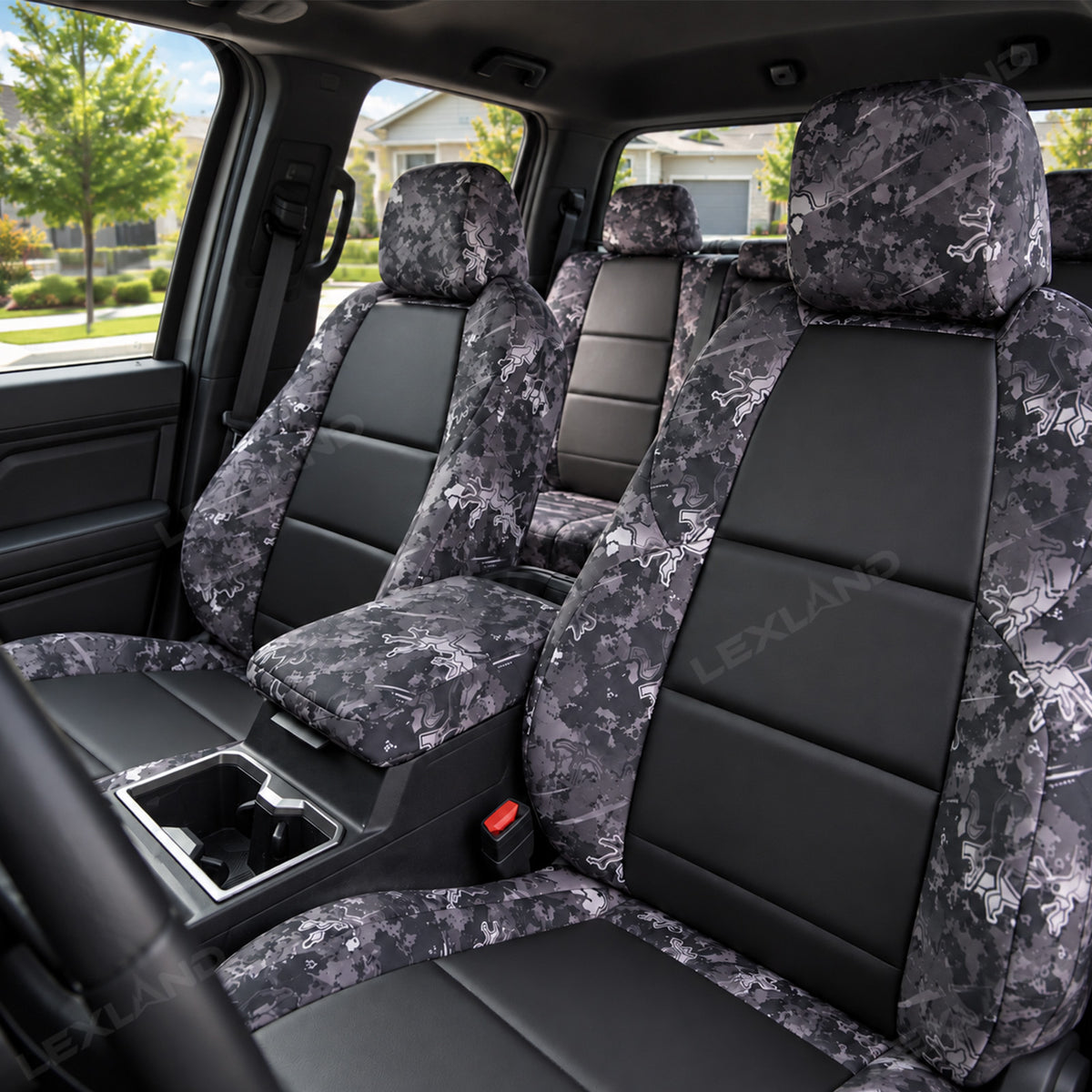 Tacoma/4Runner Seat Covers Nappa Leather Camo Seat Protector 3.0 for Toyota